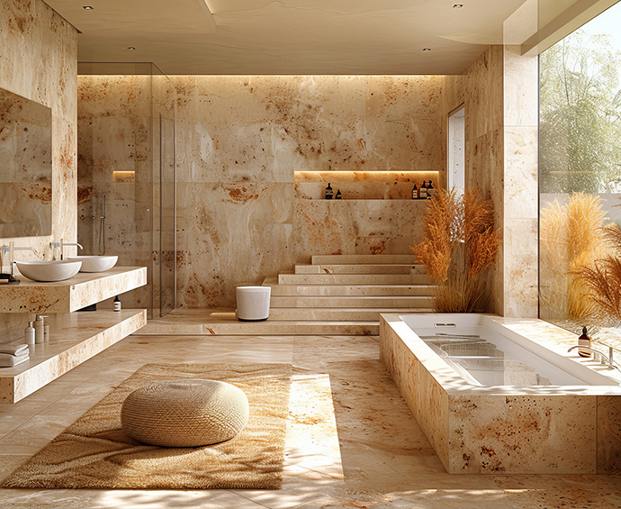 Travertine Bath